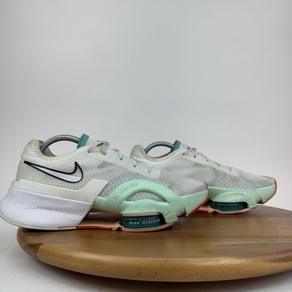 Womens Nike SuperRep 3 White Washed Teal Mesh Athletic Running Sneakers Size 9.5